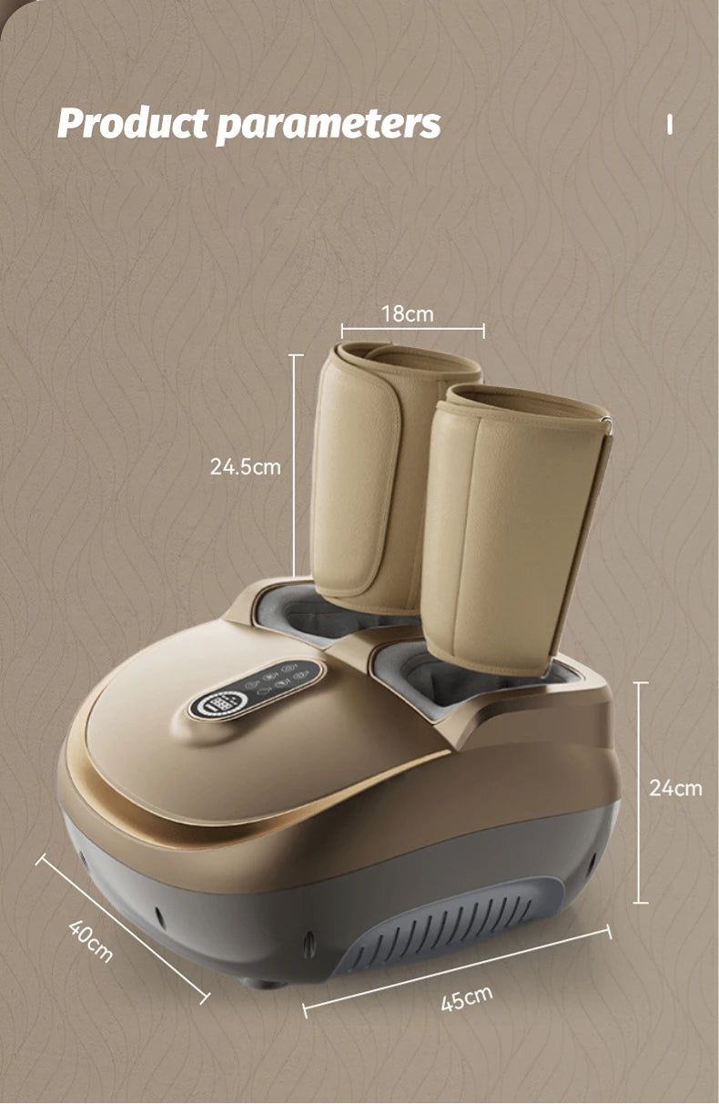 Electric Foot Massage Machine Kneading Roller 8D Airbag Compress Heating Shiatsu Multifunctional Foot Calf Massager Health Care