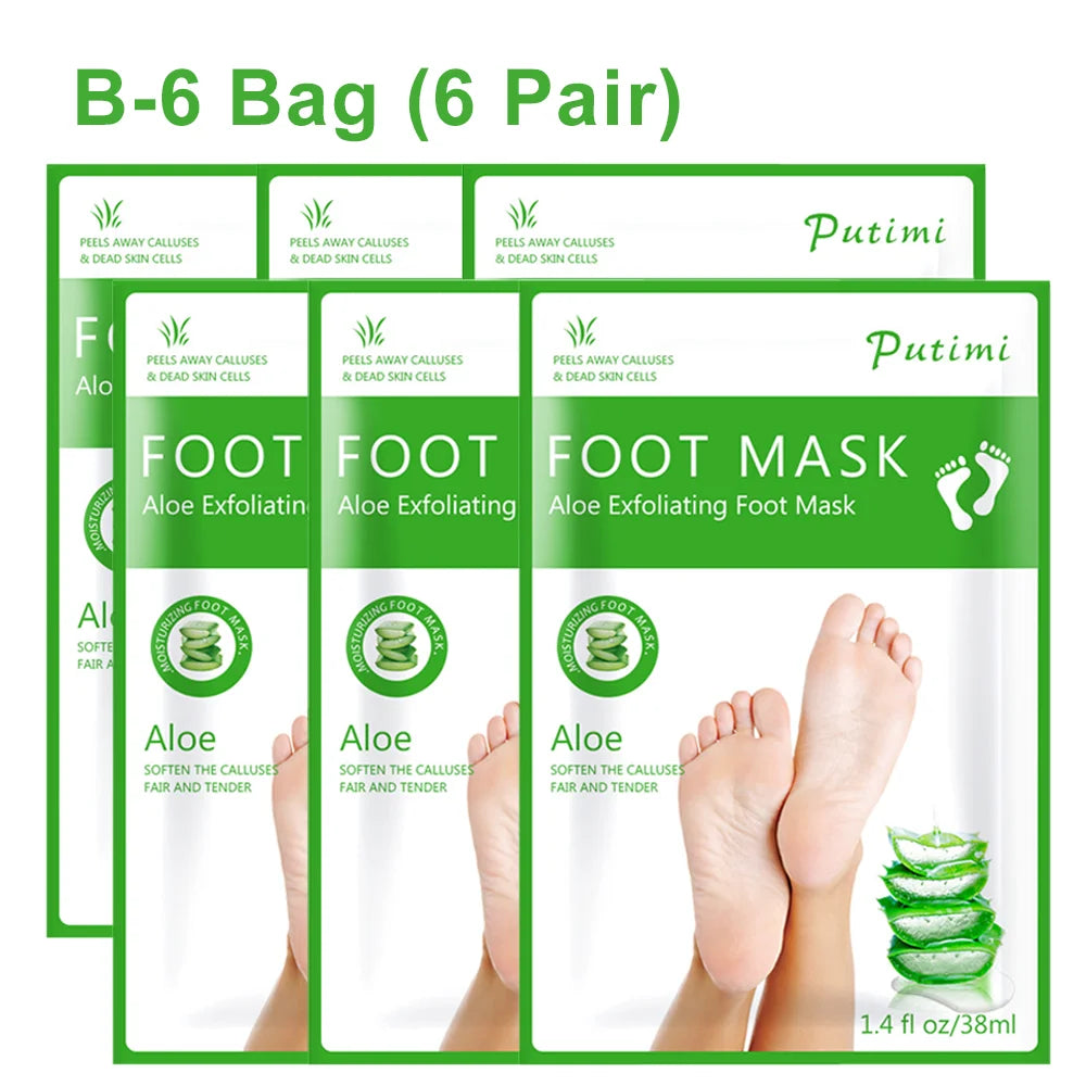 Exfoliating Foot Mask Foot SPA Pedicure Socks Exfoliation Scrub Remove Dead Skin Pedicure Socks Whitening Foot Foot Skin Care