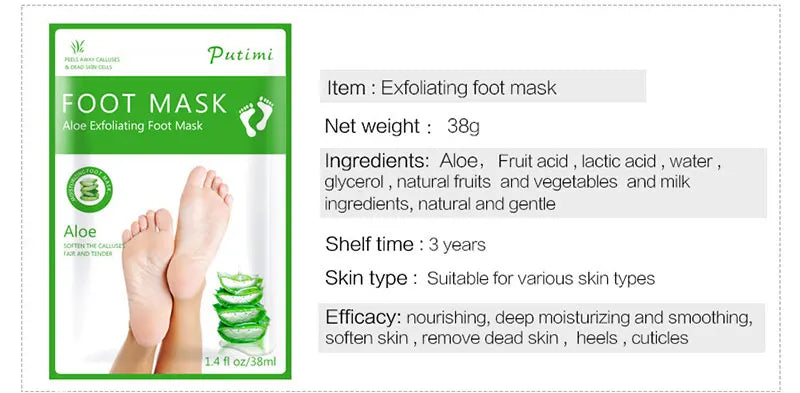 Exfoliating Foot Mask Foot SPA Pedicure Socks Exfoliation Scrub Remove Dead Skin Pedicure Socks Whitening Foot Foot Skin Care