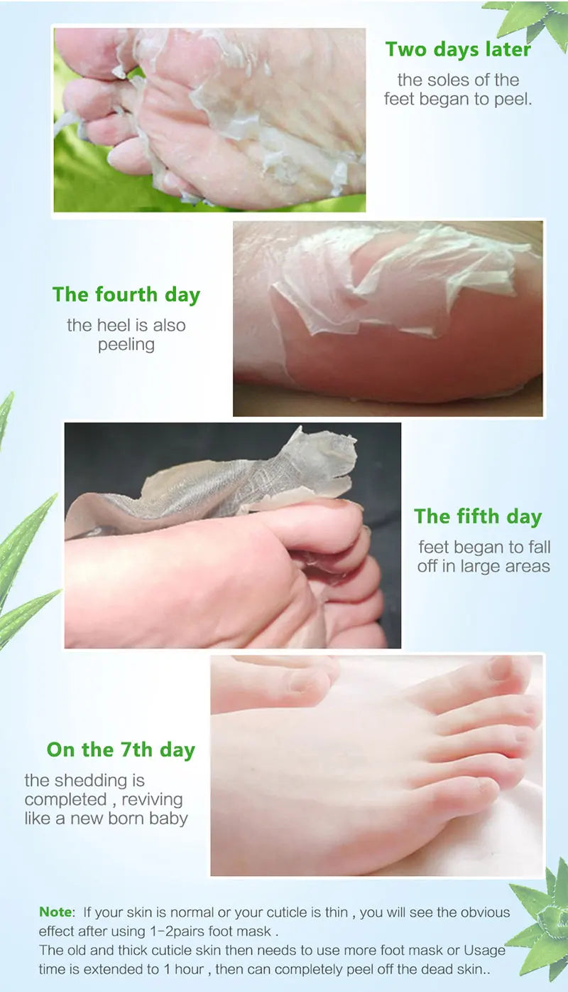 Exfoliating Foot Mask Foot SPA Pedicure Socks Exfoliation Scrub Remove Dead Skin Pedicure Socks Whitening Foot Foot Skin Care