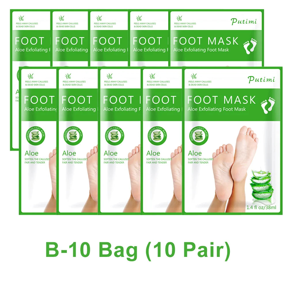 Exfoliating Foot Mask Foot SPA Pedicure Socks Exfoliation Scrub Remove Dead Skin Pedicure Socks Whitening Foot Foot Skin Care