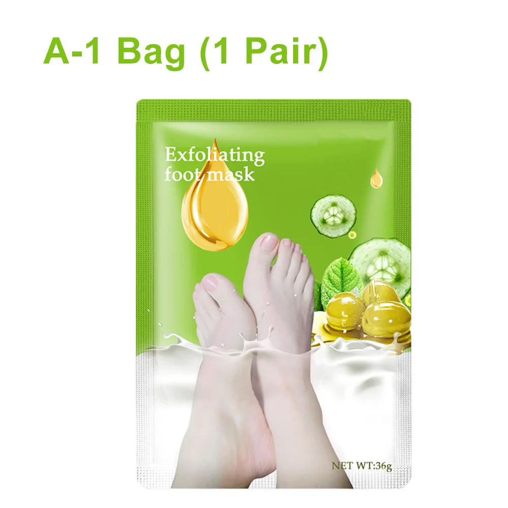 Exfoliating Foot Mask Foot SPA Pedicure Socks Exfoliation Scrub Remove Dead Skin Pedicure Socks Whitening Foot Foot Skin Care