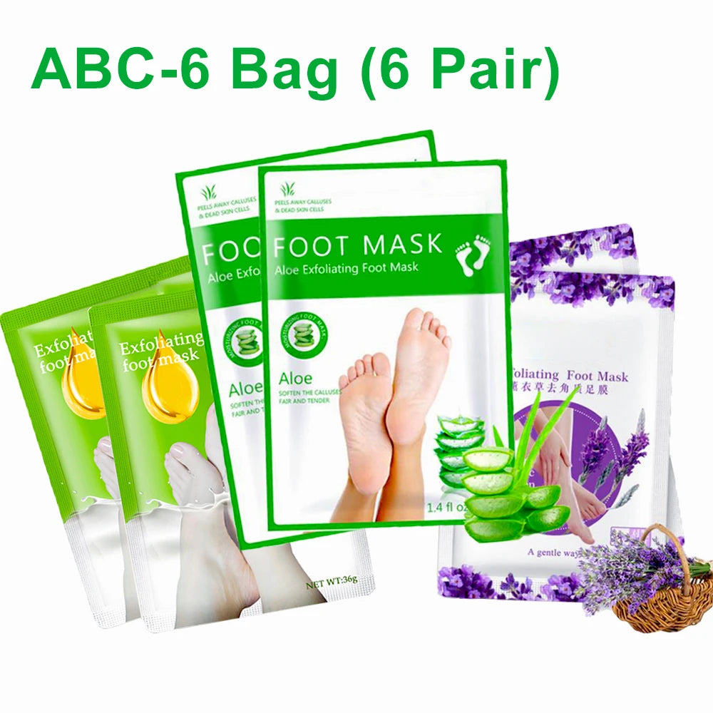 Exfoliating Foot Mask Foot SPA Pedicure Socks Exfoliation Scrub Remove Dead Skin Pedicure Socks Whitening Foot Foot Skin Care