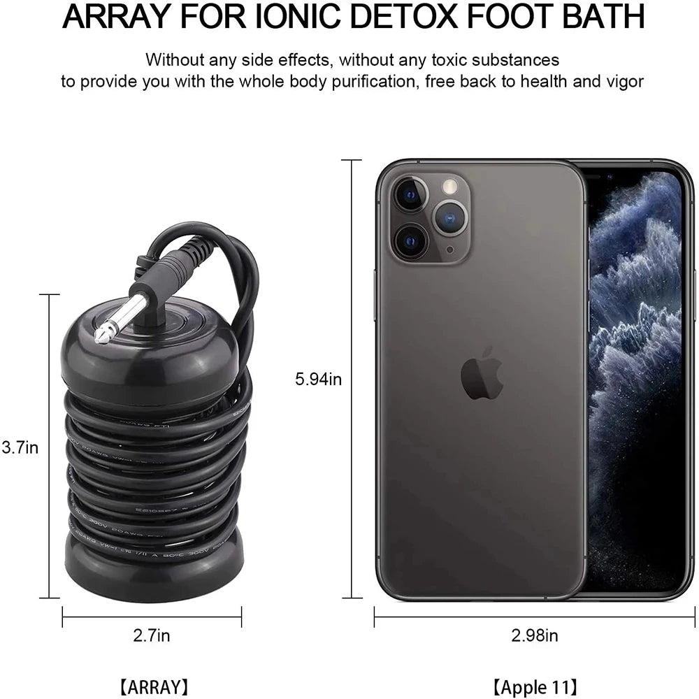 Foot Detox Ionic Spa Machine Footbath Spa Detoxification Massager Mini Foot Bath Without Basin Therapy Arrays Aqua Massage Tools