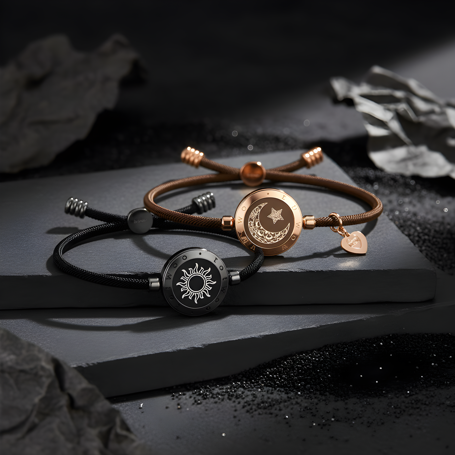 Sun-Moon Smart Sensing Couple Bracelet